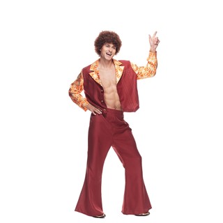 Nam thập niên 70 Disco Trang Phục Thời Trang Người Lớn Đêm Thứ Bảy Sốt Disco Trang Phục Cặp Đôi Hippie Cosplay Retro Khiêu Vũ Phù Hợp Với Tiệc Halloween Biểu Diễn Sân Khấu Lạ Mắt Trang Phục
