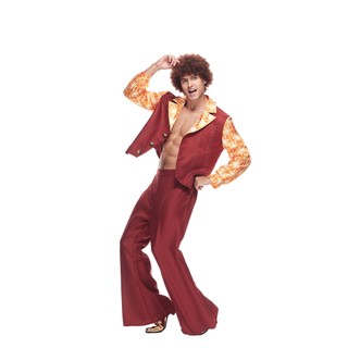 Nam thập niên 70 Disco Trang Phục Thời Trang Người Lớn Đêm Thứ Bảy Sốt Disco Trang Phục Cặp Đôi Hippie Cosplay Retro Khiêu Vũ Phù Hợp Với Tiệc Halloween Biểu Diễn Sân Khấu Lạ Mắt Trang Phục