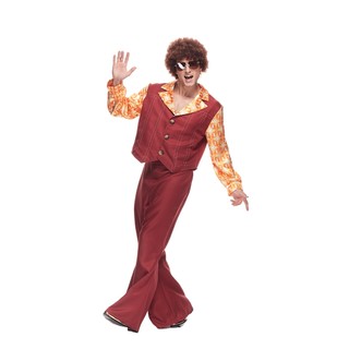 Nam thập niên 70 Disco Trang Phục Thời Trang Người Lớn Đêm Thứ Bảy Sốt Disco Trang Phục Cặp Đôi Hippie Cosplay Retro Khiêu Vũ Phù Hợp Với Tiệc Halloween Biểu Diễn Sân Khấu Lạ Mắt Trang Phục
