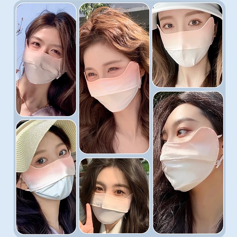 💕Dy💕Khẩu trang chống nắng chống tia UV chất lụa băng mềm mịn mát thông thoáng