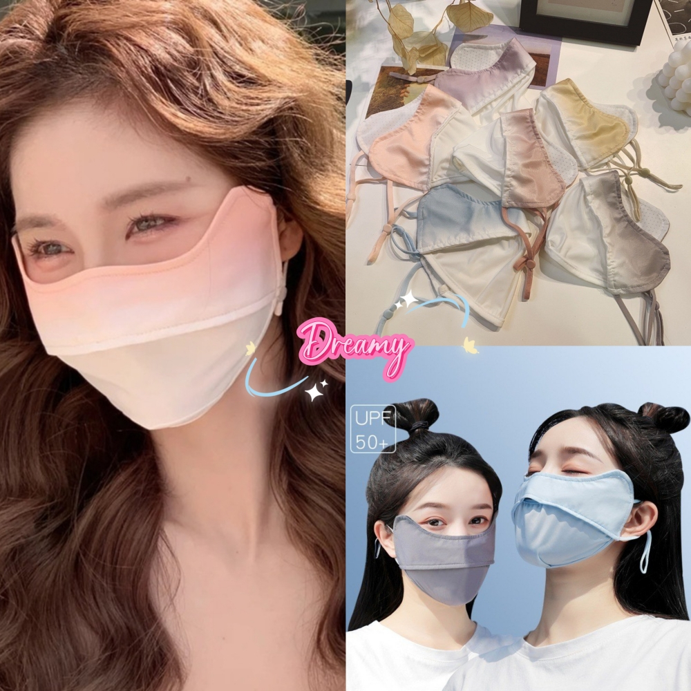 💕Dy💕Khẩu trang chống nắng chống tia UV chất lụa băng mềm mịn mát thông thoáng