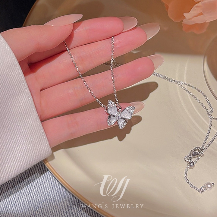 Wj 2023 Mới Nổ Bướm Ánh Sáng Sang Trọng Xương Đòn Dây Chuyền Vòng Cổ Nữ Thiết Kế Cao Cấp niche Cổ Phụ Kiện Dây Chuyền Áo Len