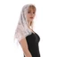 Jifang Trắng Đen Trơn Hoa Hồng Hoa Ren Hoa Cưới Cô Dâu Veil Nửa Vòng Viền Khăn Pashmina Một Lớp Đầu Mặc Nhà Thờ Cầu Nguyện Mantilla YW38