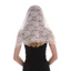 Jifang Trắng Đen Trơn Hoa Hồng Hoa Ren Hoa Cưới Cô Dâu Veil Nửa Vòng Viền Khăn Pashmina Một Lớp Đầu Mặc Nhà Thờ Cầu Nguyện Mantilla YW38