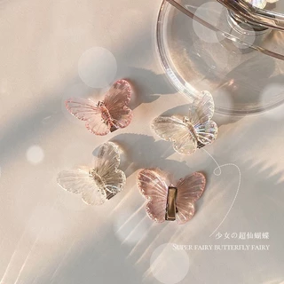 💕Dy💕Kẹp tóc mái mỏ vịt con bướm, cánh bướm cặp bấm mái nữ đẹp màu trơn vintage Hàn Quốc dễ thương