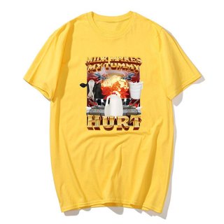 Sữa Làm Cho Tôi Bụng Đau Áo Thun Lactose Tolerant Ngộ nghĩnh Meme Đồ Họa Áo Nam Thời Trang Vintage Hip Hop Áo Thun Tay Ngắn