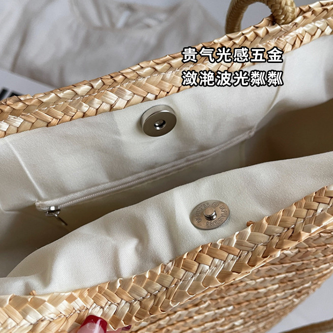 Túi Rơm Dệt Nữ Dung Tích Lớn Đeo Vai Tote Messenger