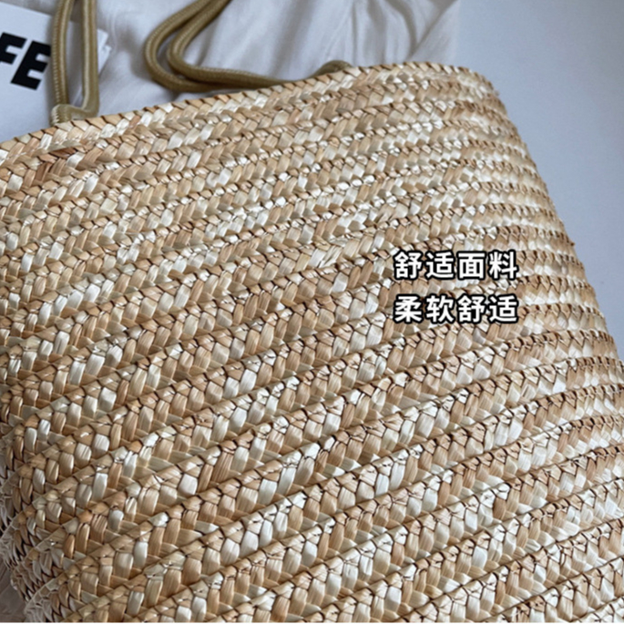 Túi Rơm Dệt Nữ Dung Tích Lớn Đeo Vai Tote Messenger