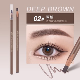 Bút chì kẻ mày chéo WODWOD Nhung tự nhiên Dễ dàng sử dụng Bút kẻ mày màu nâu đen Chống thấm mồ hôi W1079