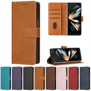 Ốp lưng cho Samsung Galaxy Z Fold 3 4 5 6 Vỏ ví lật sang trọng bằng da PU Khe cắm thẻ đứng