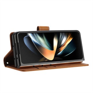 Ốp lưng cho Samsung Galaxy Z Fold 3 4 5 6 Vỏ ví lật sang trọng bằng da PU Khe cắm thẻ đứng