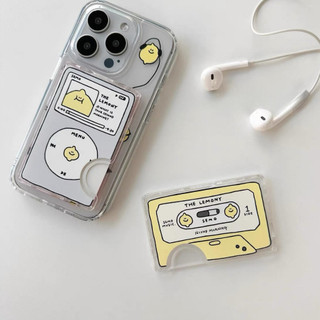 Ốp bảo vệ thẻ họa tiết máy nghe nhạc hoạt hình Hàn Quốc cho iPhone 15pro 15promax 14 14promax 14pro 16 pro max 16 plus