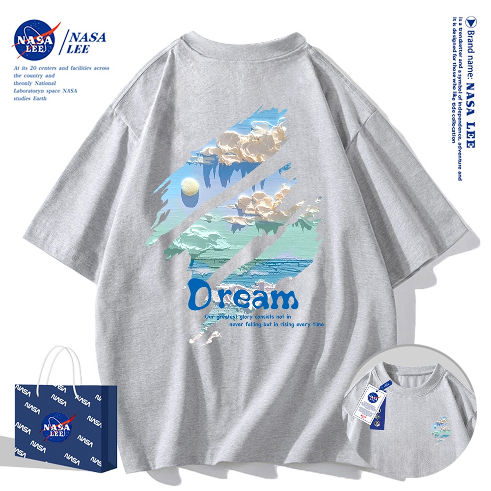 [GIAO TRONG NGÀY]NASA Áo Thun Tay Ngắn Dáng Rộng In Chữ Nasa Thời Trang Mùa Hè 2026 Cho Cặp Đôi Tay áo ngắn áo thun nam