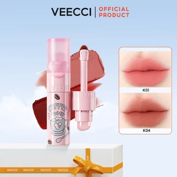 ￼VEECCI- Son kem lì, mịn màng và dưỡng ẩm, tông màu thời trang 1,8 g-son/kem lì/ink/tint/tint bóng/chì kẻ viền môi