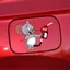 Xe sạc cổng bình nhiên liệu Stickers xe mèo và chuột👍