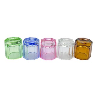 Cốc bát giác thủy tinh 8 mặt, bát trộn bột lỏng cho nghệ thuật làm móng, thiết bị hỗ trợ pha trộn nha khoa