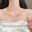 Lắc tay titan nữ không gỉ mạ vàng 18k hình hoa văn cỏ 4 lá phong cách thời trang thanh lịch