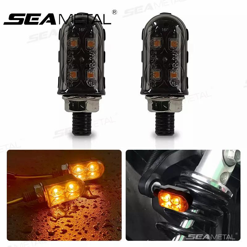 Đèn LED xe máy SEAMETAL Đèn báo rẽ 12V Xe máy Tín hiệu rẽ Thích hợp cho Honda Yamaha Suzuki (Giá 1 đôi)