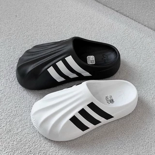 Adidas Mùa Hè Nửa Kéo Vỏ Đầu Baotou Dép Nam Nữ Cùng Phong Cách Phù Hợp Với