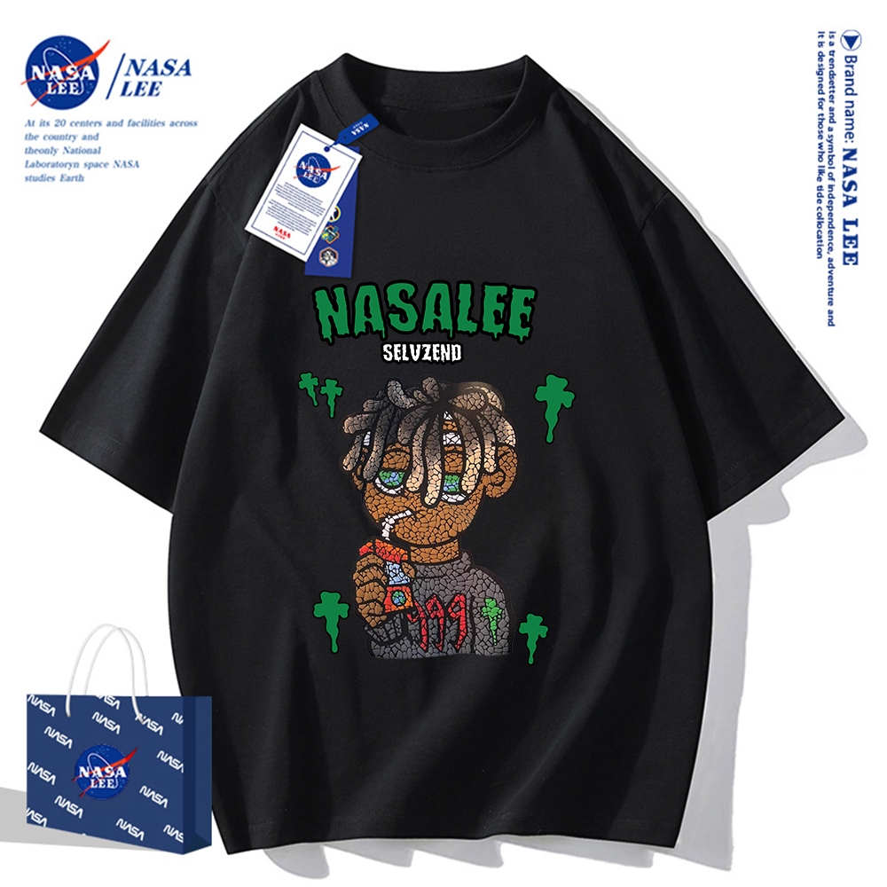 NASA 2024 Mùa Hè Áo Thun Cotton Nam Nữ Rời Thoáng Khí