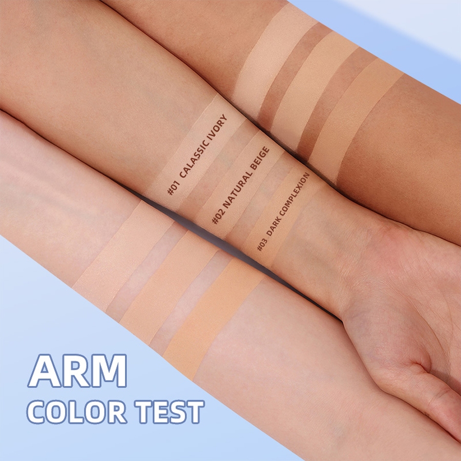 Ảnh Phấn chống nước lâu trôi Lamuseland có gương + Trang điểm mặt phồng 10G 4