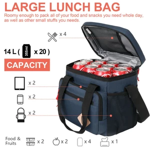 SANCHENGQCBY1314 zp Du lịch đường ngắn Công viên leo núi Túi chống rò rỉ chống thấm nước Màu xanh đậm Vải Oxford EVA Bảo quản băng Túi xách giữ tươi Cắm trại ngoài trời Dung tích lớn dày 14L