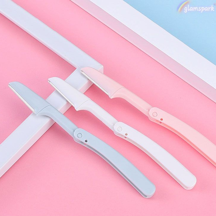 👑GK👑Dao tỉa lông mày gấp lưỡi thép không gỉ Dao cạo lông mày nữ
