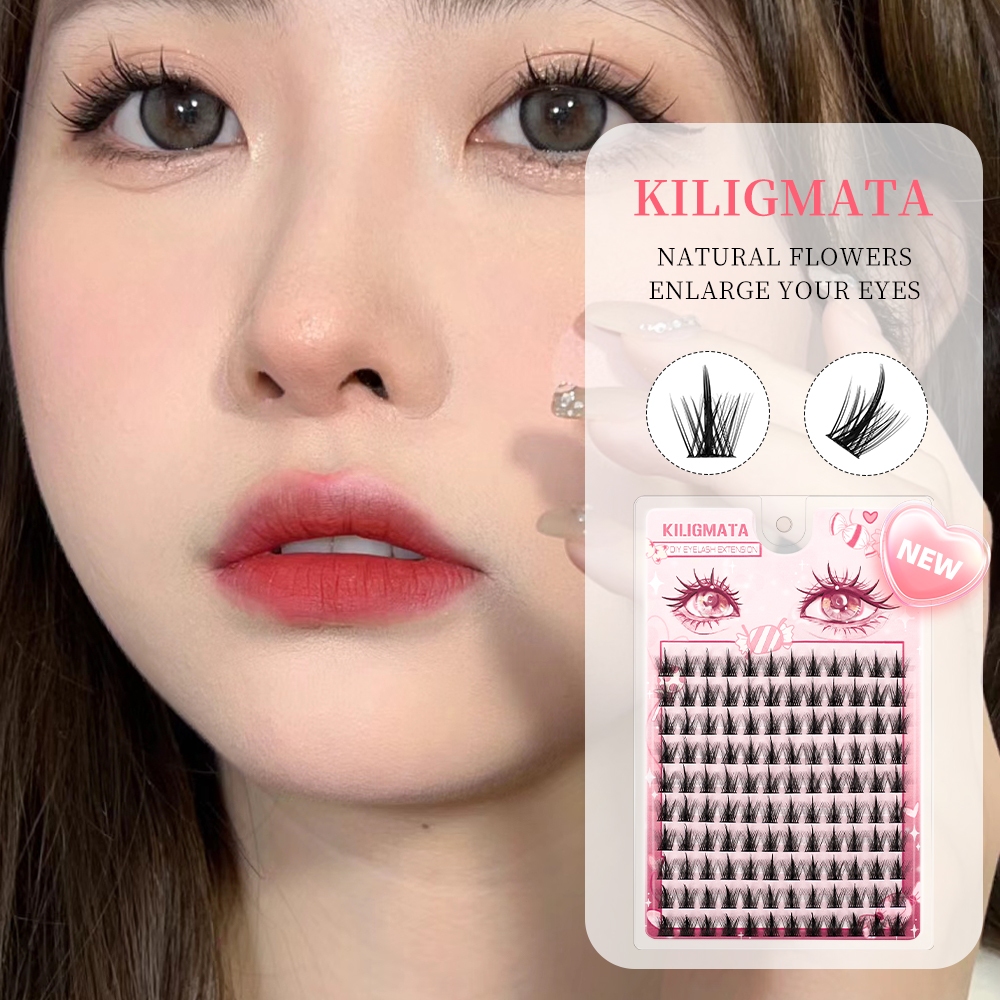 KILIGMATA Hộp Lông Mi Giả Sweet Minijumie Mint10 Hàng Có Gai Lúa Mì Dày Tự Nhiên 11-13mm