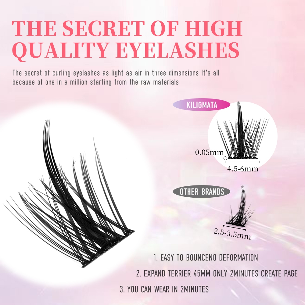 KILIGMATA Hộp Lông Mi Giả Sweet Minijumie Mint10 Hàng Có Gai Lúa Mì Dày Tự Nhiên 11-13mm
