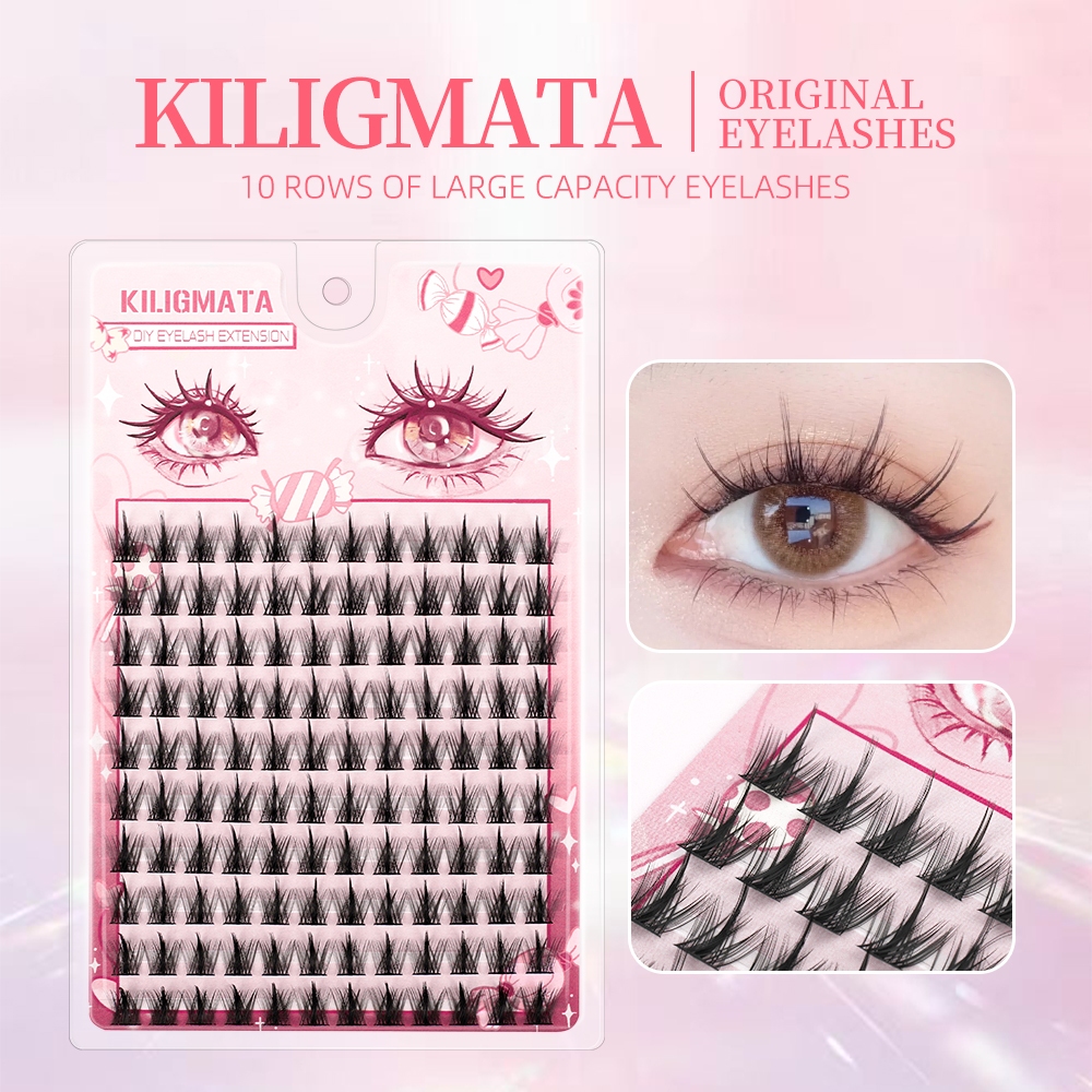 KILIGMATA Hộp Lông Mi Giả Sweet Minijumie Mint10 Hàng Có Gai Lúa Mì Dày Tự Nhiên 11-13mm
