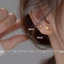 Khuyên tai titan nữ không gỉ mạ vàng 24k thiết kế bi tròn phun cát xinh xắn trẻ trung