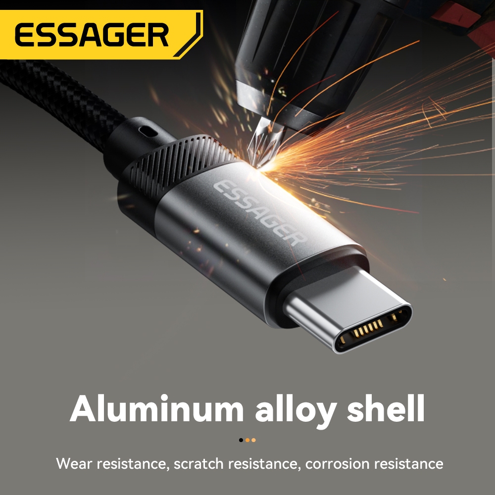 Ảnh Cáp chuyển đổi âm thanh Essager 3.5mm USB C / L sang 3.5 Jack cắm tai nghe Bộ chuyển đổi AUX 3