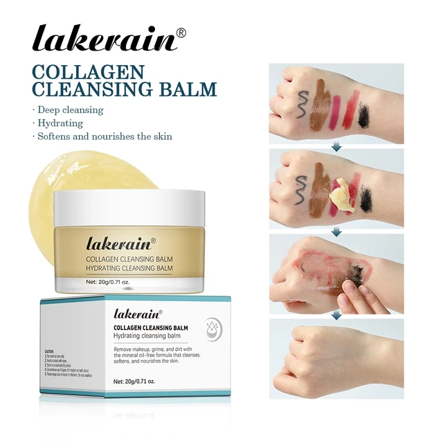 Sữa rửa mặt Lakerain Collagen, Sữa rửa mặt 3 trong 1 dành cho mọi loại da, Sữa rửa mặt & Hydrate sâu, Tẩy trang & Sữa rửa mặt cho mặt