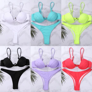 Bộ Đồ Bơi Bikini Màu Sắc Thời Trang Gợi Cảm Cho Nữ