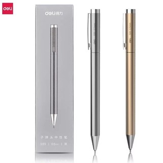Bút Gel Kim Loại Deli Mực Đen Bút Ký 0.5mm Viết Văn Phòng Phẩm Có Bút Nạp Chất Lượng Cao Cho Văn Phòng Sinh Viên Vật Dụng