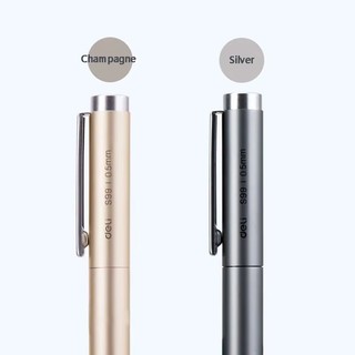 Bút Gel Kim Loại Deli Mực Đen Bút Ký 0.5mm Viết Văn Phòng Phẩm Có Bút Nạp Chất Lượng Cao Cho Văn Phòng Sinh Viên Vật Dụng
