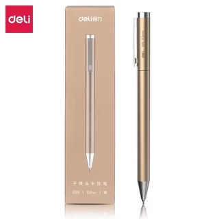 Bút Gel Kim Loại Deli Mực Đen Bút Ký 0.5mm Viết Văn Phòng Phẩm Có Bút Nạp Chất Lượng Cao Cho Văn Phòng Sinh Viên Vật Dụng