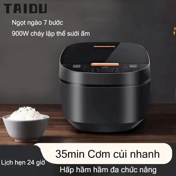 TAIDU Nồi cơm điện 5L hẹn giờ thông minh làm nóng nồi cơm điện gia đình nồi cơm điện đa năng