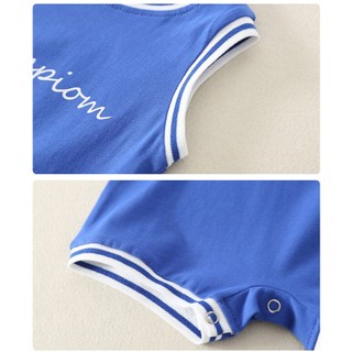 Quần áo trẻ em thể thao phong cách quần áo trẻ em in hình đơn giản áo liền quần cotton cho bé