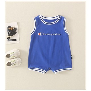 Quần áo trẻ em thể thao phong cách quần áo trẻ em in hình đơn giản áo liền quần cotton cho bé