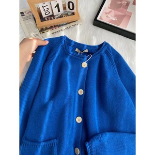 Áo len dệt kim dài tay dáng rộng thời trang Hàn Quốc mới dành cho nữ