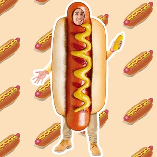 Hotdog Bộ Đồ Hóa Trang halloween Hình Xúc Xích hot dog Cho Người Lớn