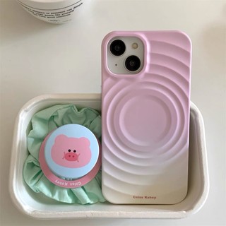 Ốp bảo vệ đứng họa tiết mèo gradient màu hồng nữ tính cho iPhone 15pro 15promax 14 14promax 14pro 16 pro max 16plus