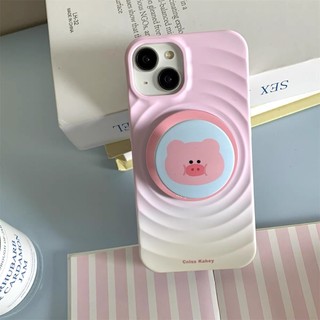 Ốp bảo vệ đứng họa tiết mèo gradient màu hồng nữ tính cho iPhone 15pro 15promax 14 14promax 14pro 16 pro max 16plus