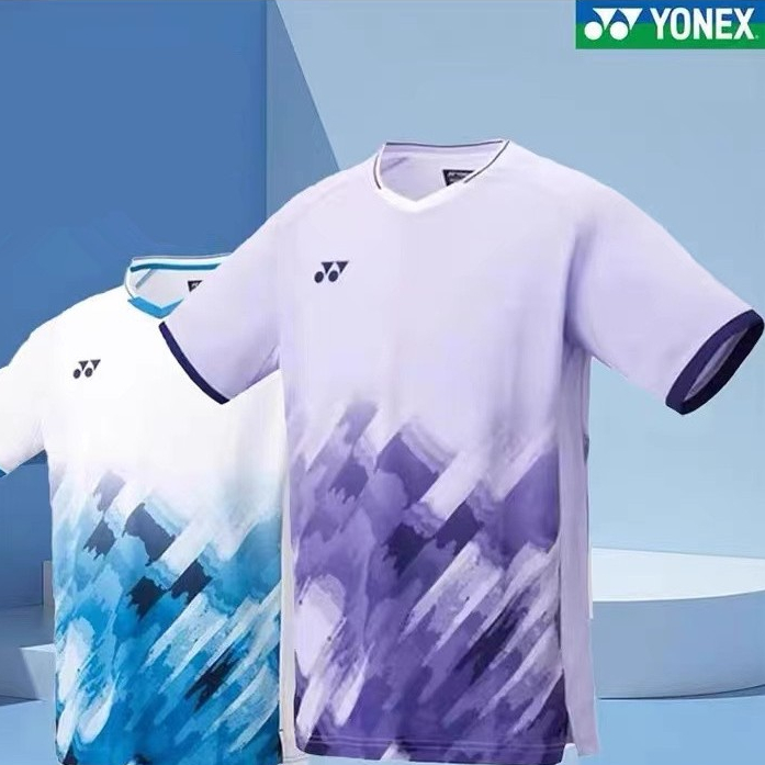 Áo sơ mi cầu lông YONEX, áo nam nữ, áo thun ngắn tay khô nhanh