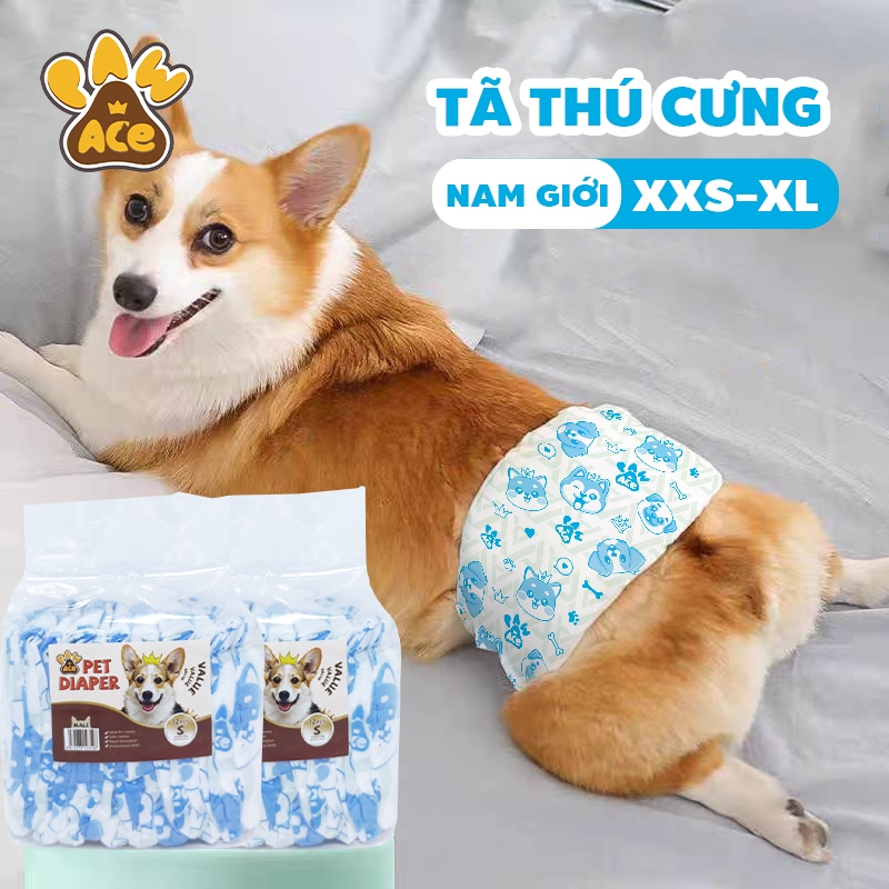 12 gói tã cho chó đực cái mèo cưng chó con XXS XS S M L XL