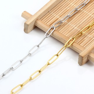 Dây chuyền cáp hình bầu dục bằng thép không gỉ cho phụ kiện làm đồ trang sức DIY Chuỗi liên kết chéo