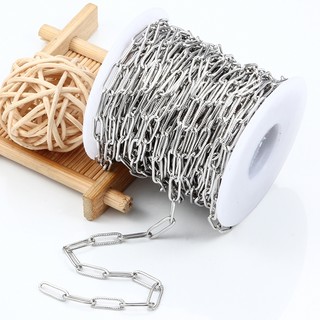 Dây chuyền cáp hình bầu dục bằng thép không gỉ cho phụ kiện làm đồ trang sức DIY Chuỗi liên kết chéo