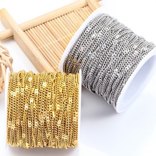 Thép không gỉ Flatten Dây Xích Curb Cuba Liên Kết Dây Xích Vàng Cho DIY Trang Sức Làm Phụ Kiện Quà Tặng Tiếp Liệu
