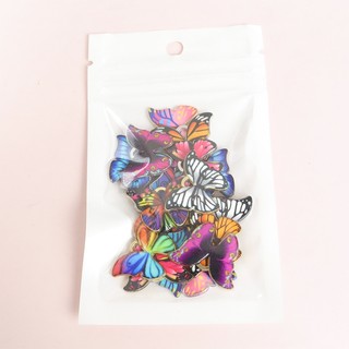 10 chiếc Quyến rũ tráng men hình con bướm Boho màu rực rỡ - Mặt dây chuyền hợp kim dầu nhỏ giọt cho vòng cổ thời trang DIY, bông tai, móc khóa và hơn thế nữa Đồ thủ công trang sức nghệ thuật và văn học cổ điển
